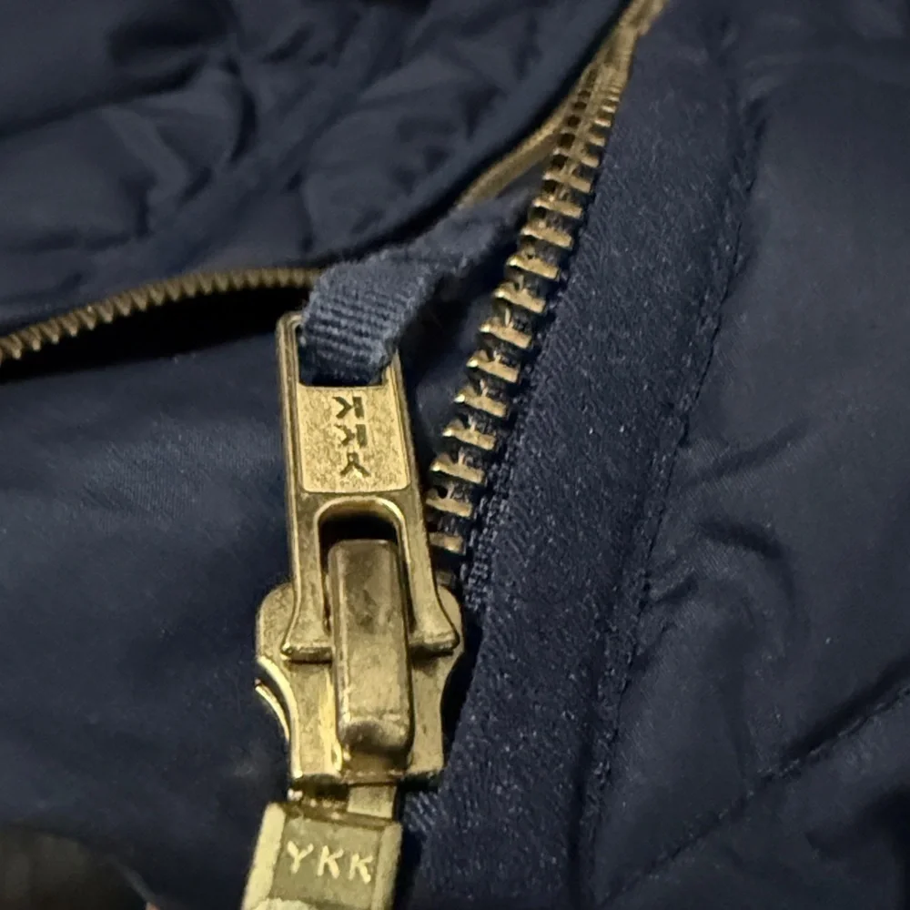 J. Crew Blue Quilted Down Vest